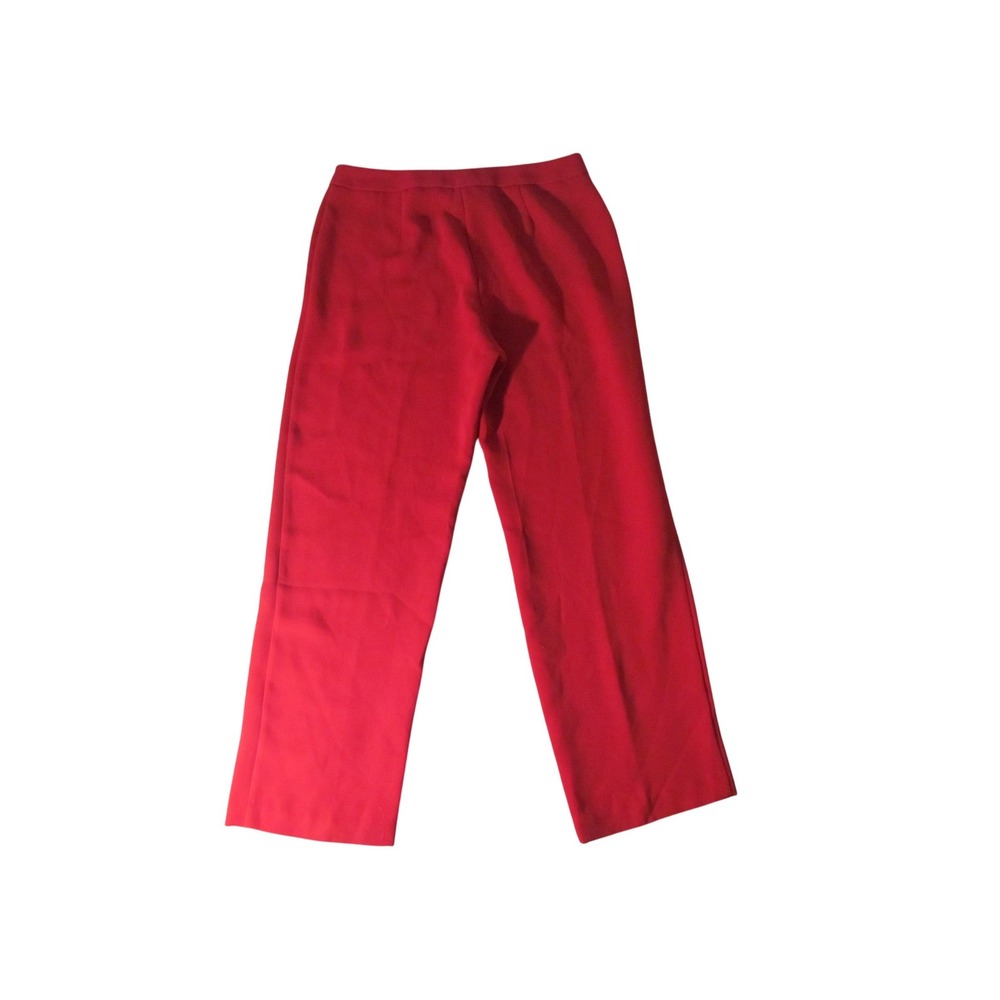 Bob Mackie Studio Dress Pants Size 12 Red Straight Leg Vintage Slacks 457